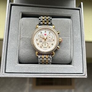 Michele Women Belmore Chronoraph Diamond Embellished Bracelet